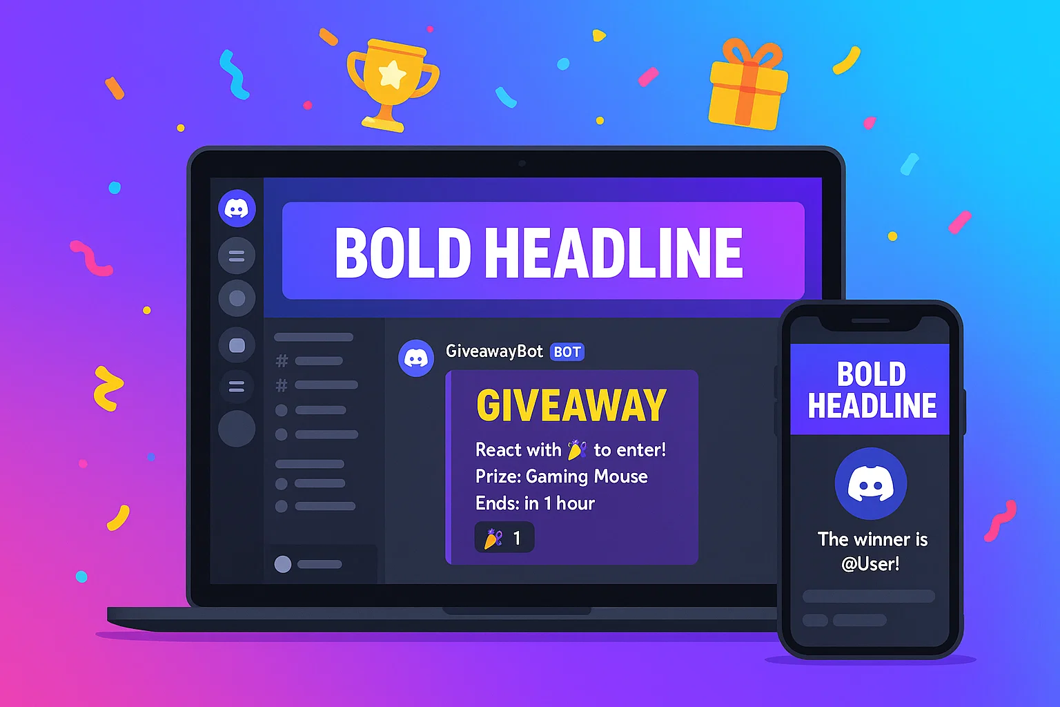 Discord Bots GiveawayBot: Ultimate Free Giveaway Builder