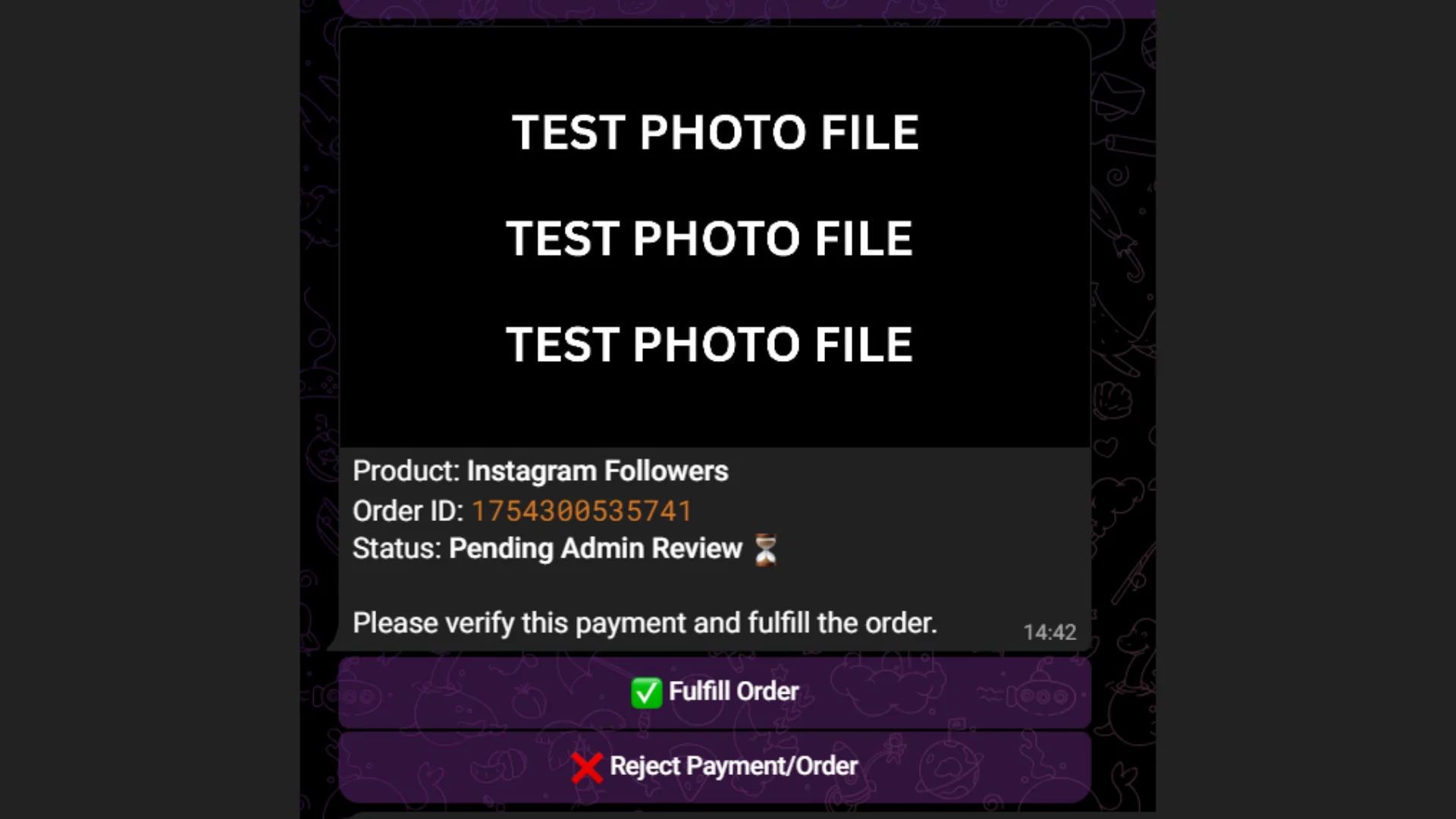 Telegram Social Media Service Bot