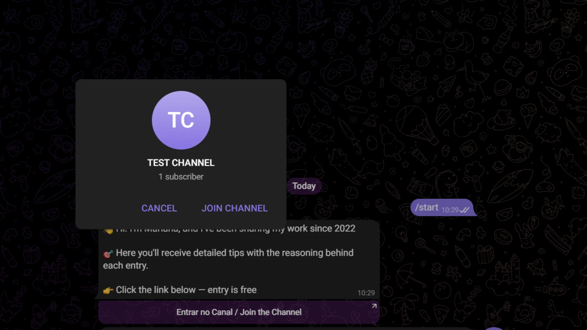 Telegram Channel Link Bot