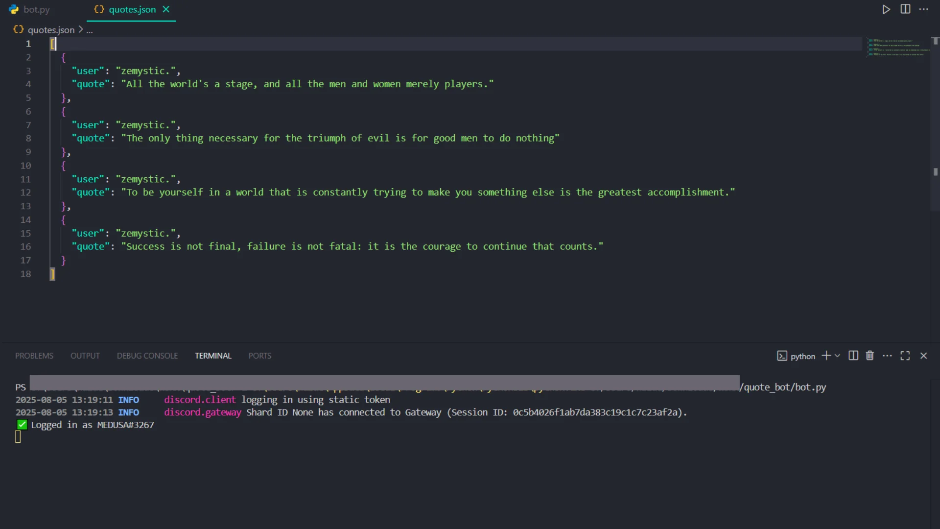 Discord Random Quote Bot