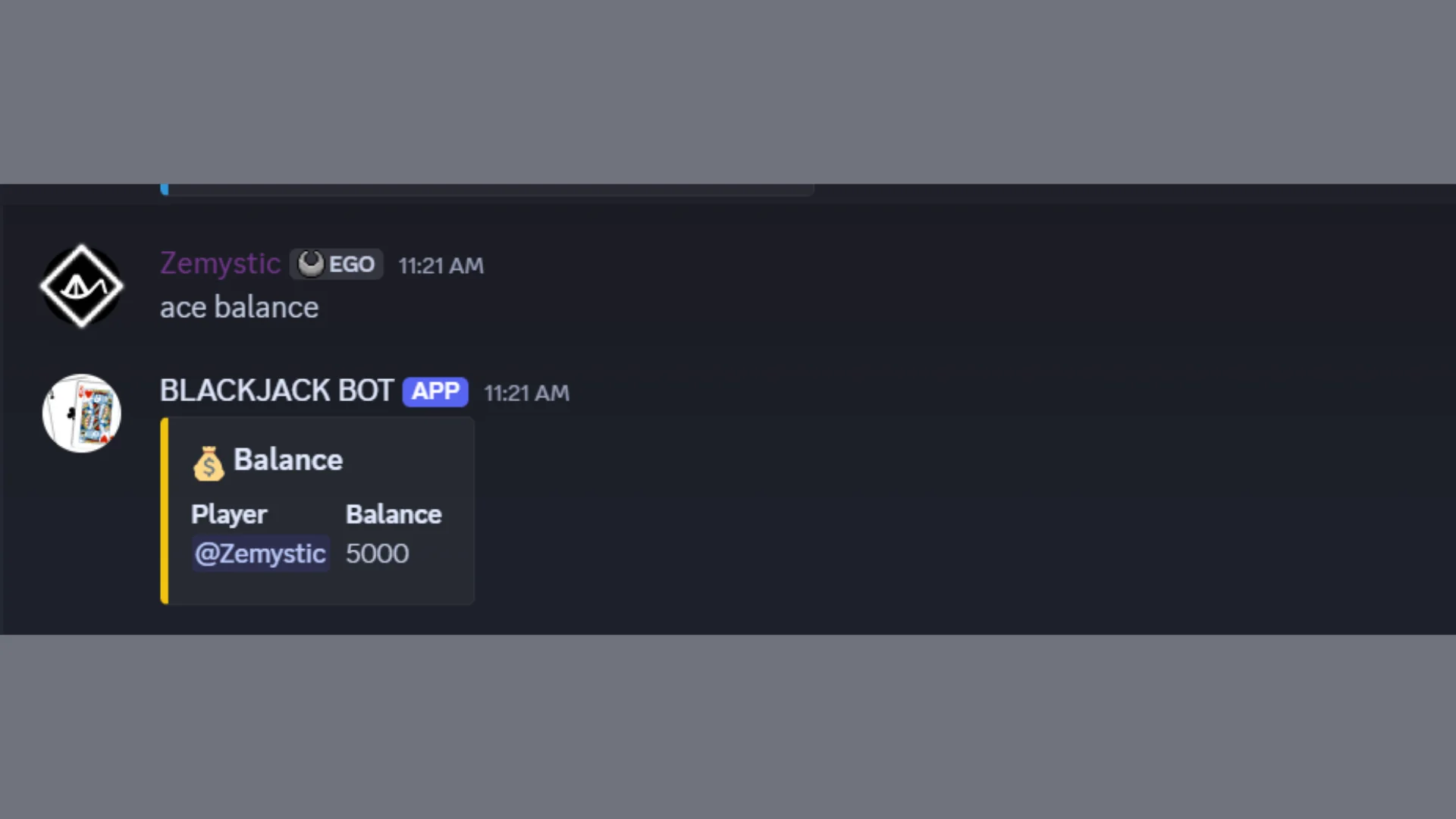 Discord Blackjack Bot