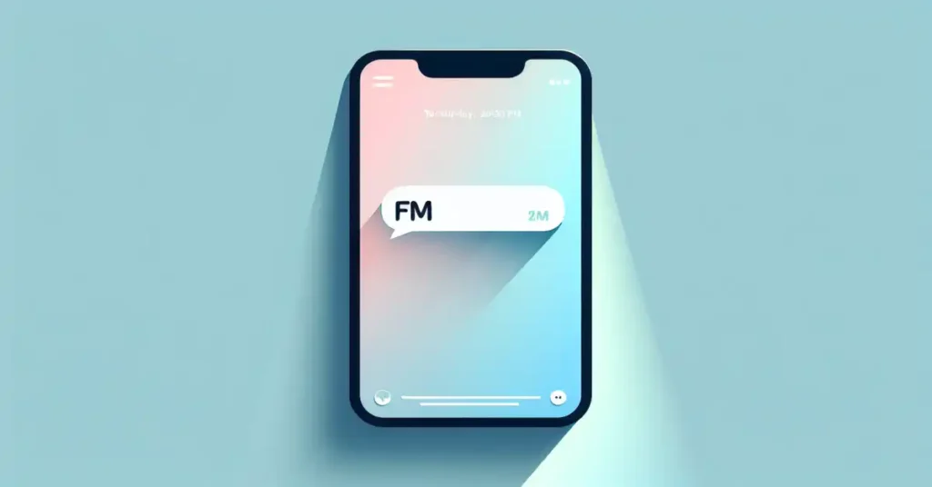 What FM means in text messages