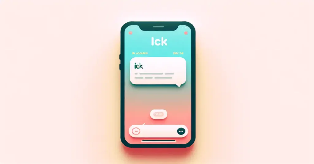 What does 'ick' mean in text