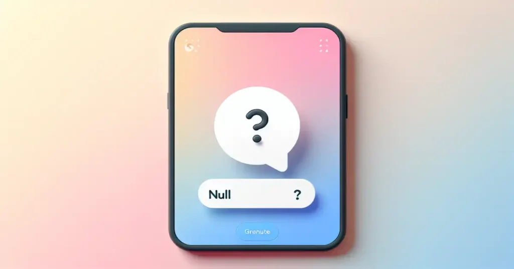 What does null mean in text messages