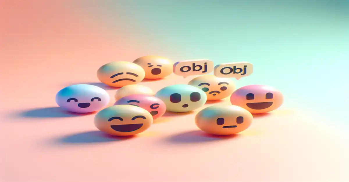 what does obj mean in text