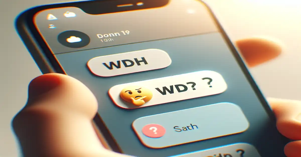 what does wdh mean in text