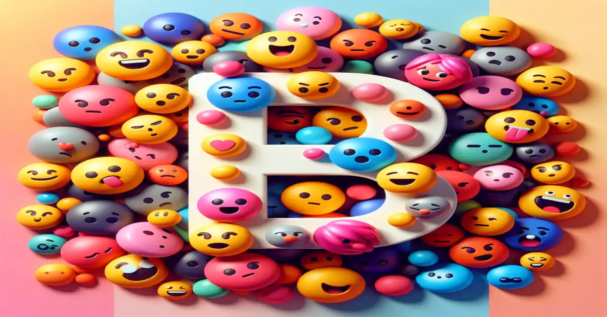 what does b mean in text