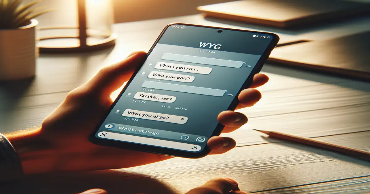 what does wyg mean in text
