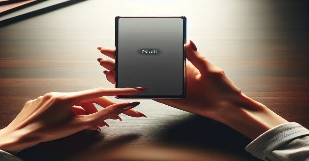what does null mean in text